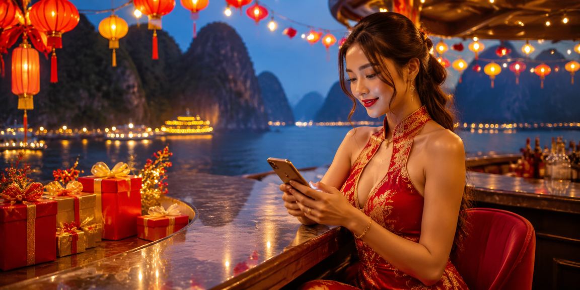 Người chơi sử dụng điện thoại di động tại khu vực du lịch Ninh Bình
